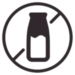 Icon mit durchgestrichener Milch für laktosefrei
