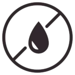 Icon mit durchgestrichenem Öltropfen für palmölfrei