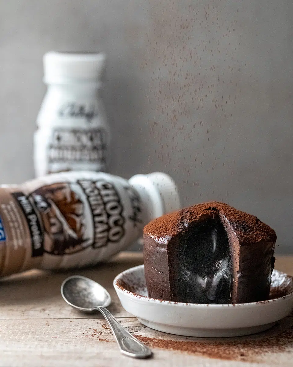 Rezept Schokoladen Souffle mit Milk Protein Drink Choco Mountain