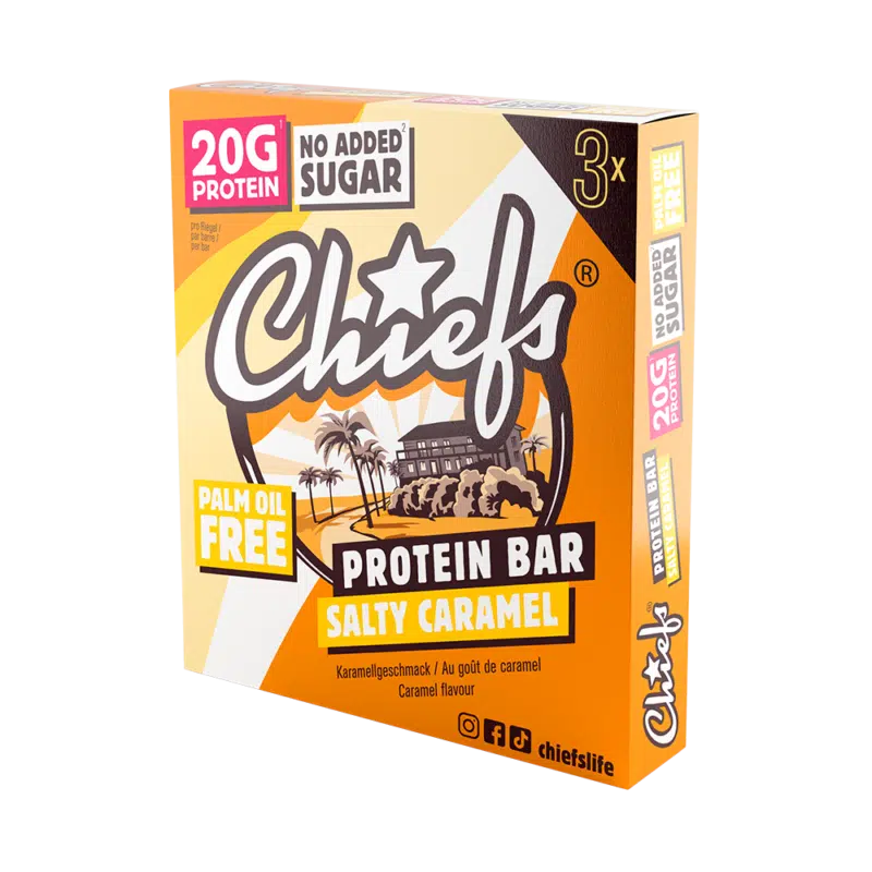 Chiefs Protein Bar Salty Caramel Trio