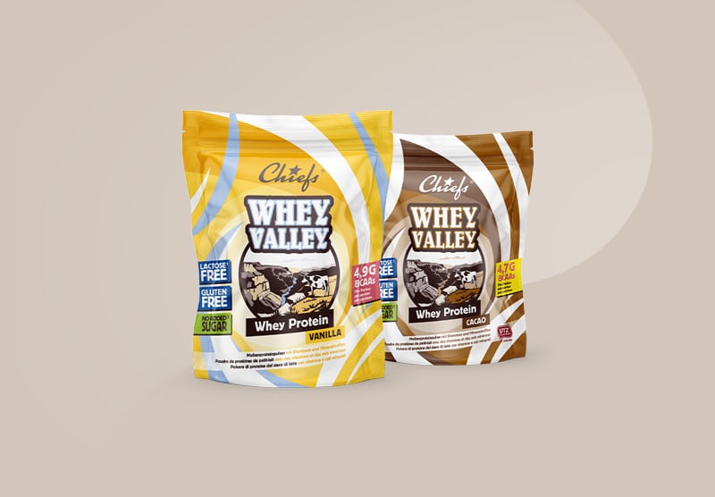 Chiefs Protein Pulver Whey Auswahl Vanilla und Cacao