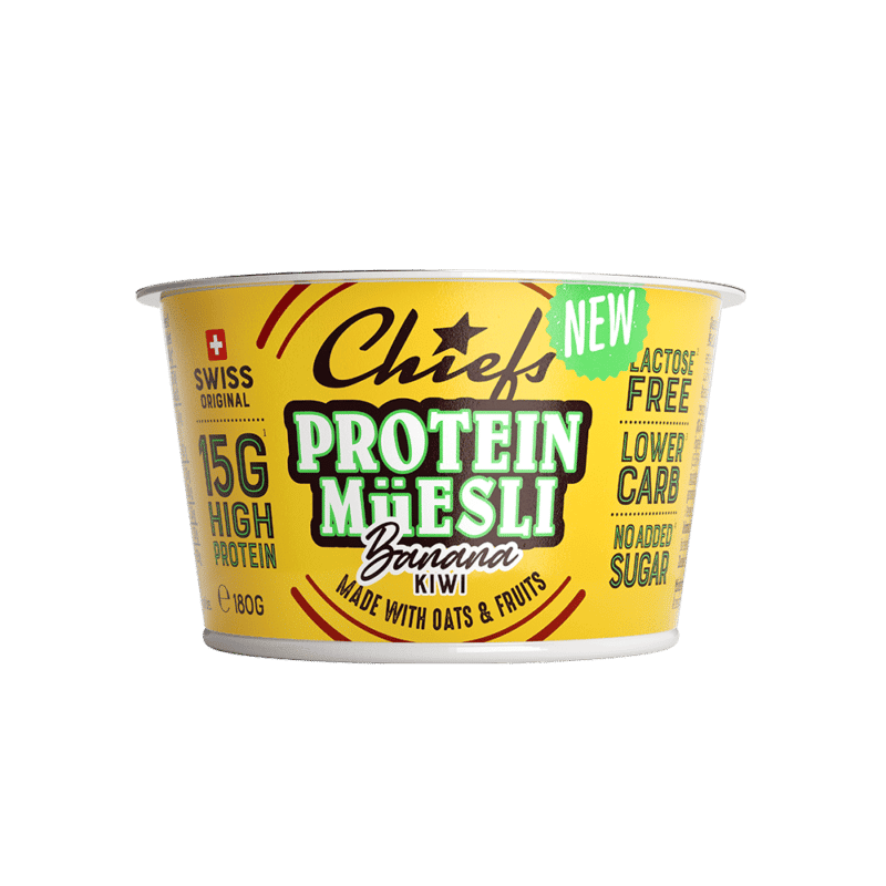 Chiefs Protein Müesli Banana Kiwi Frontansicht