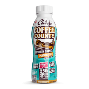 Chiefs Milk Protein Drink Coffee County Frontansicht mit Schatten