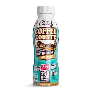 Chiefs Milk Protein Drink Coffee County Frontansicht mit Schatten