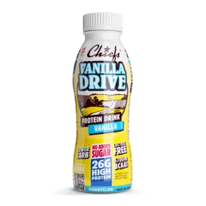 Chiefs Milk Protein Drink Vanilla Drive Frontansicht mit Schatten