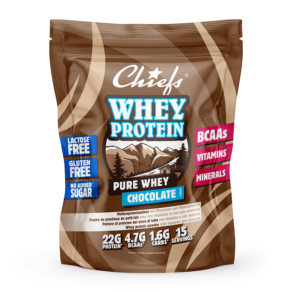 Chiefs Protein Pulver Whey Cacao 450 g mit Schatten