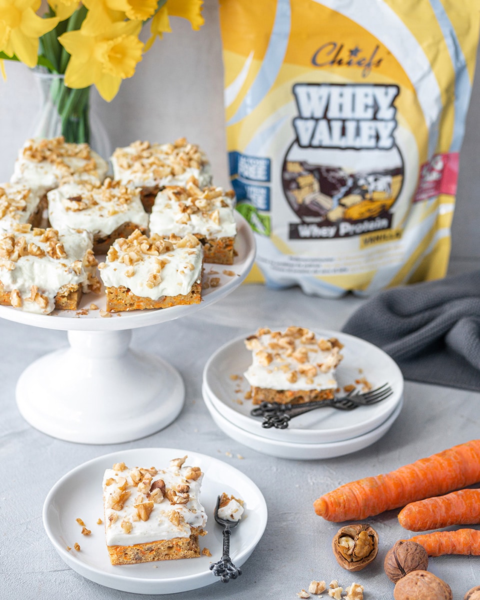 Recipe Carrot Bars with Whey Protein Powder Vanilla