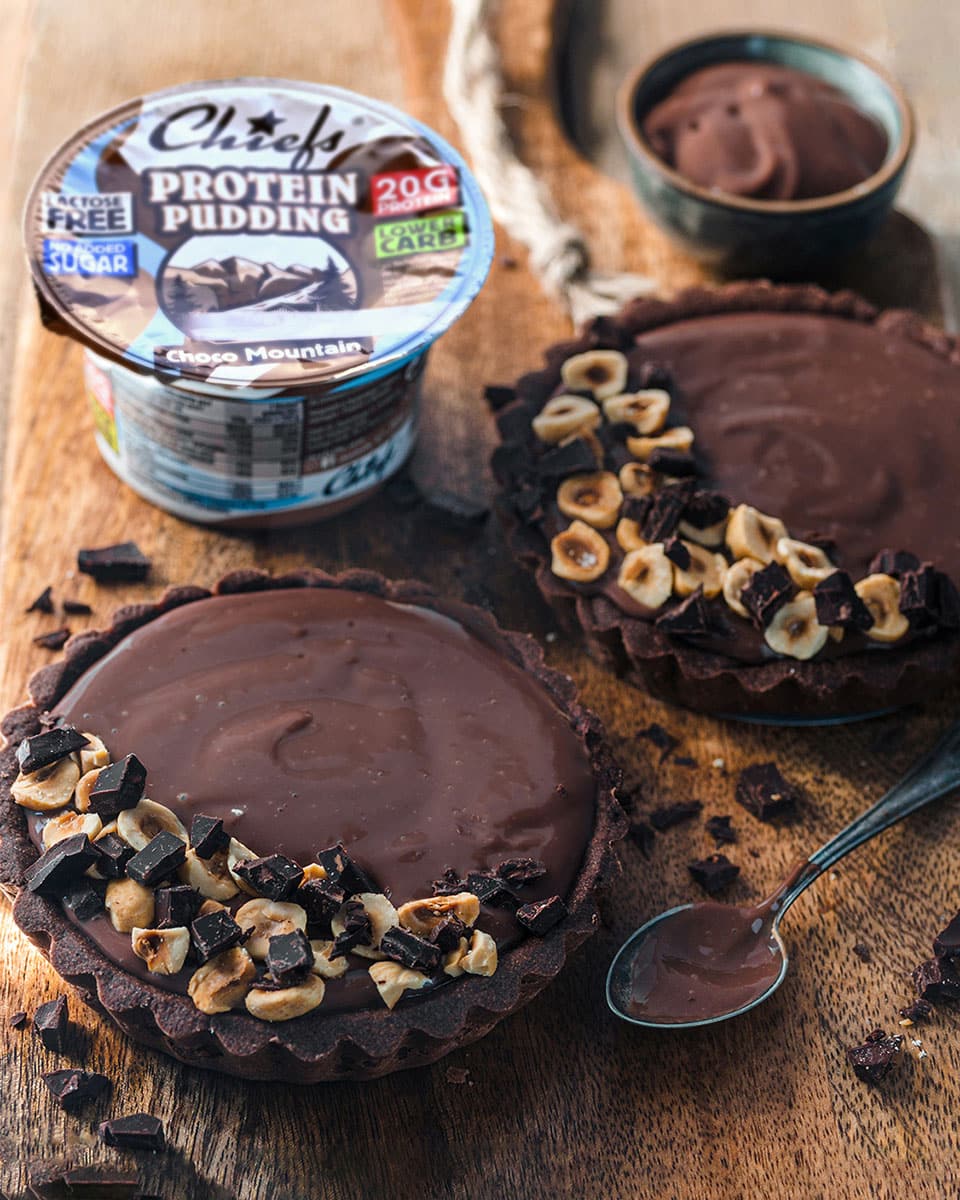 Recipe Chocolate Tartlets with Protein Pudding Choco Mountain