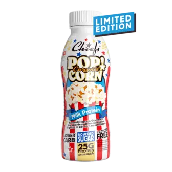 Chiefs Milk Protein Drink Caramel Popcorn Limited Edition front view