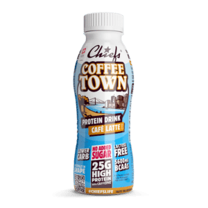 Chiefs Milk Protein Drink Coffee Town front view with shadow