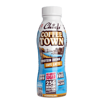 Chiefs Milk Protein Drink Coffee Town front view