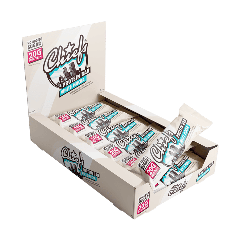 Chiefs Protein Bar White Mocha plateau