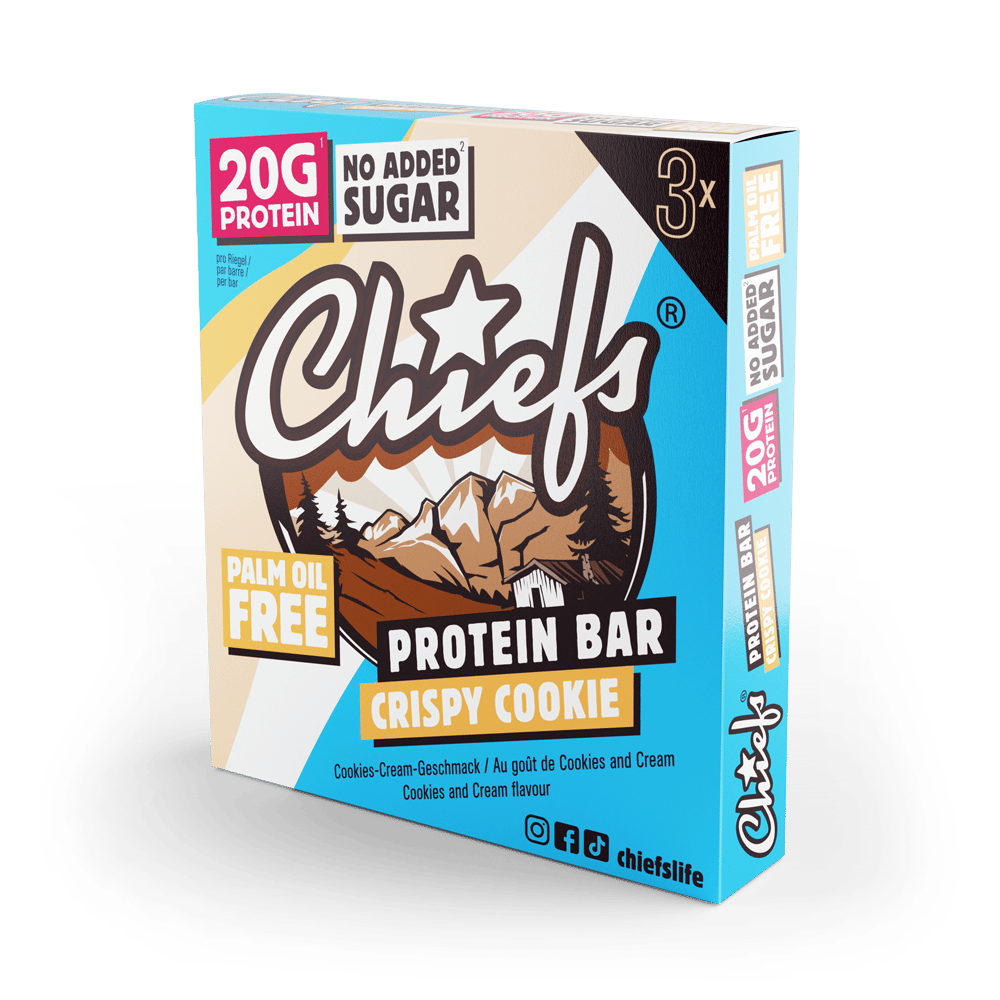 Chiefs Protein Bar Crispy Cookie Trio avec ombre