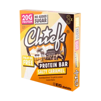 Chiefs Protein Bar Salty Caramel Trio