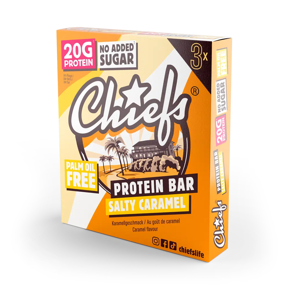 Chiefs Protein Bar Salty Caramel Trio avec ombre