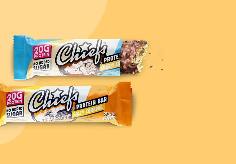 Chiefs Protein Bar Sélection de Crispy Cookie et Salty Caramel