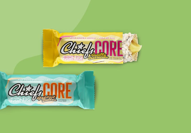 Chiefs Protein Core Bar Sélection de Peanut Butter et Vanilla Cheesecake