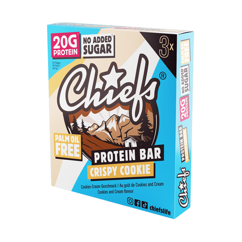 Chiefs Protein Bar Crispy Cookie confezione trio