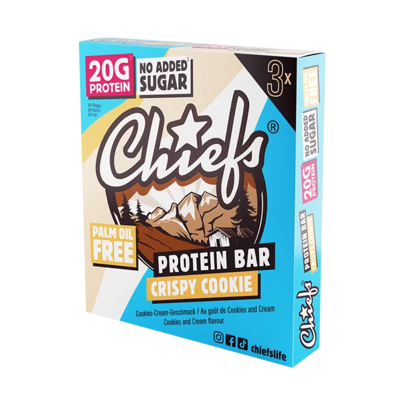 Chiefs Protein Bar Crispy Cookie confezione trio