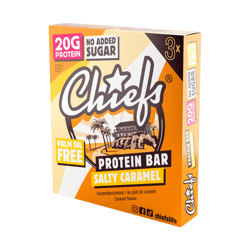 Chiefs Protein Bar Salty Caramel confezione trio