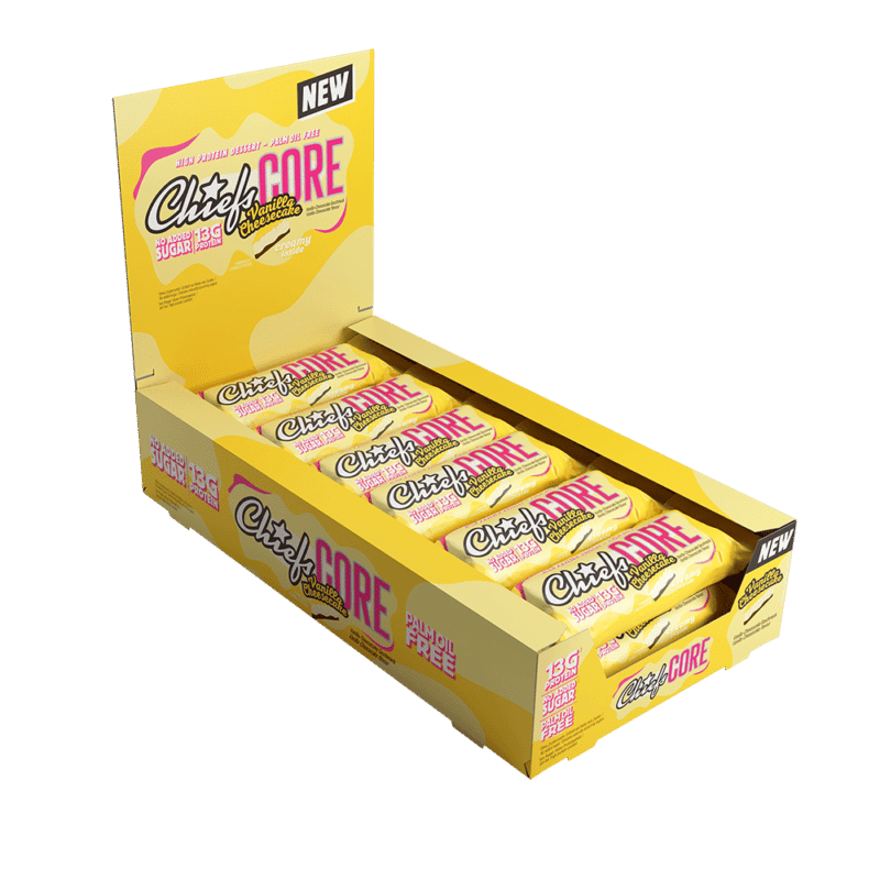 Chiefs Protein Core Bar Vanilla Cheesecake Tray