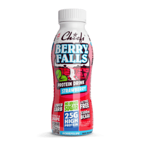 Chiefs Milk Protein Drink Berry Falls vista frontale con ombra