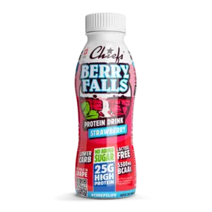 Chiefs Milk Protein Drink Berry Falls vista frontale con ombra
