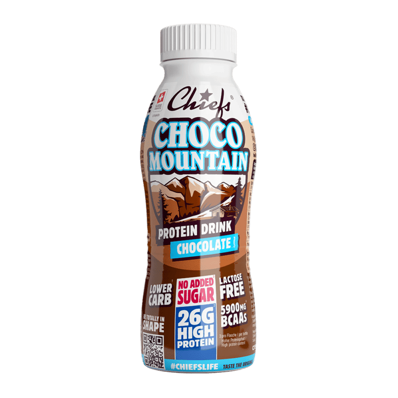 Chiefs Milk Protein Drink Choco Mountain vista frontale