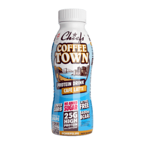 Chiefs Milk Protein Drink Coffee Town vista frontale