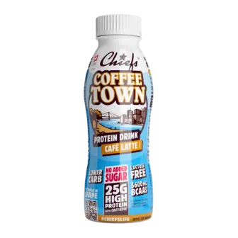 Chiefs Milk Protein Drink Coffee Town vista frontale