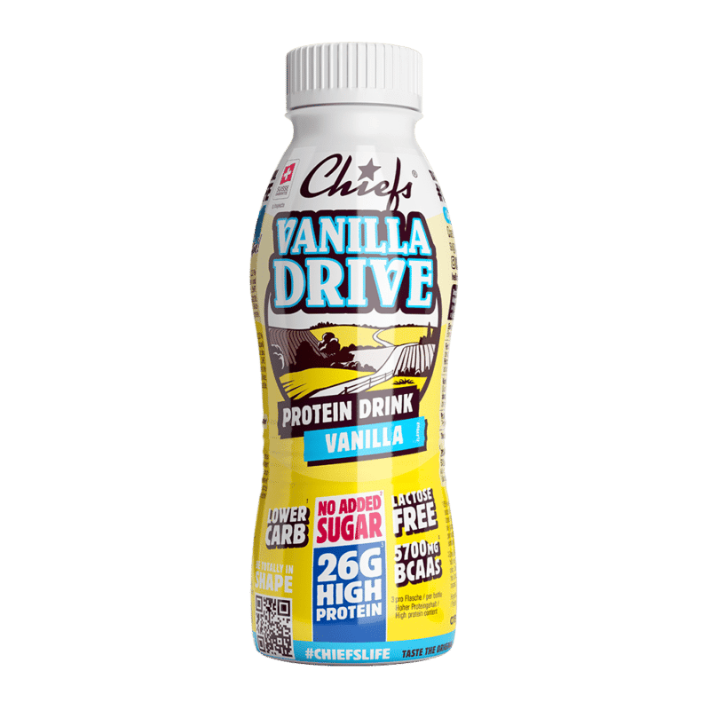 Chiefs Milk Protein Drink Vanilla Drive vista frontale